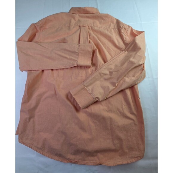 Izod Shirt Men's XL Peach Long Sleeve Button‎ Up Shirt - Picture 7 of 8